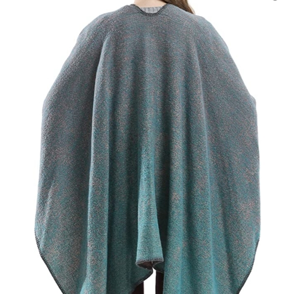 Kollie More Wrap Shawl Ombre Turquoise - Picture 5 of 14